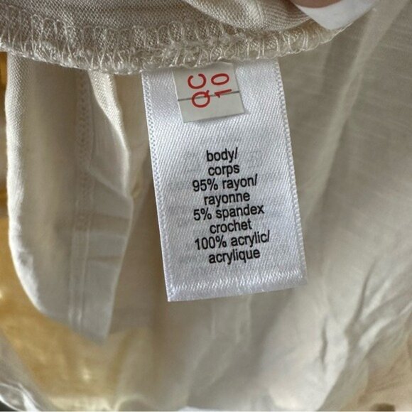 Maurices 3X Cream Sleeveless Crochet Blouse Tank Top Boho Chic Embellished - Picture 8 of 10